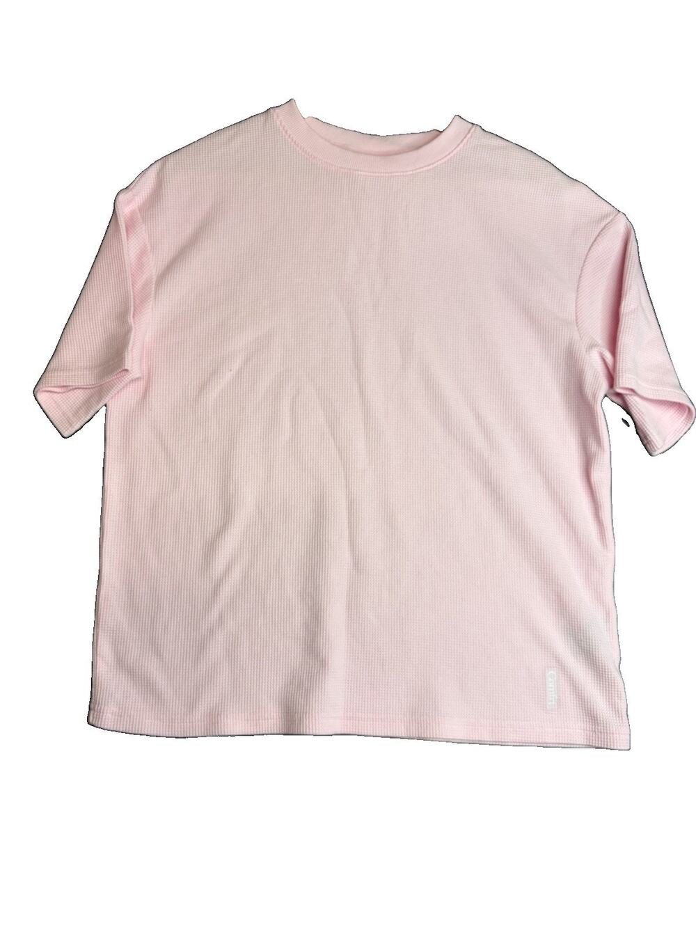 Comfrt Lounge Set Women’s S Pink Waffle Knit T-Shirt Shorts 2 Piece Set